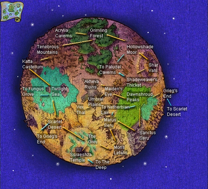 Luclin zone connection map